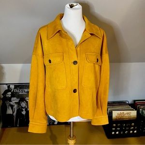 Bagatelle Mustard Front Button Shacket